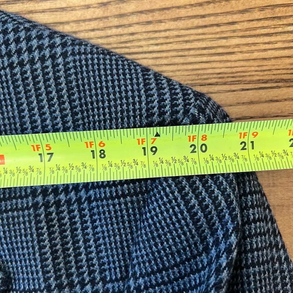 Vintage 80s Polo University Club Ralph Lauren Blue Herringbone Wool Blazer - Picture 8 of 12